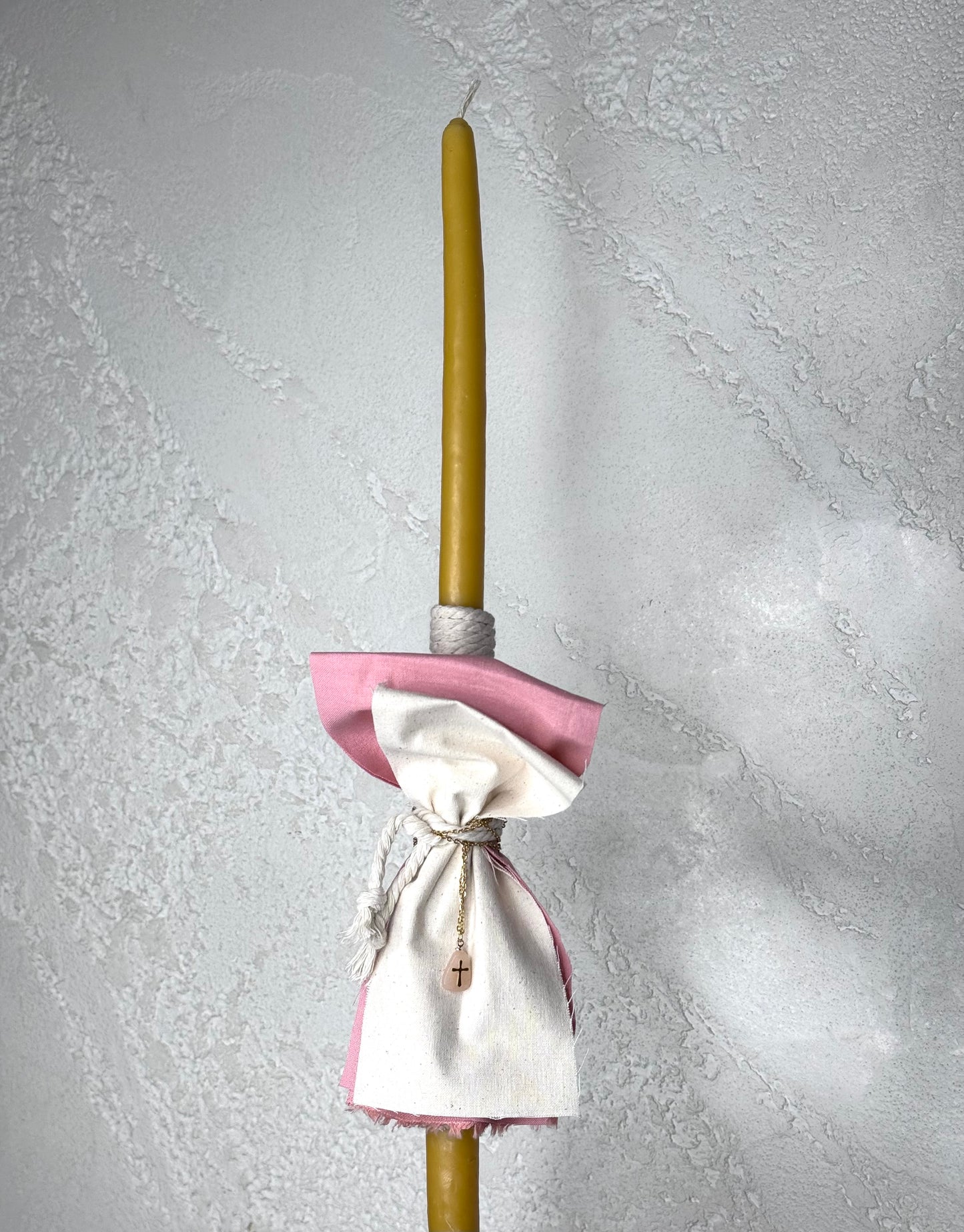 Easter Candle | with Cross Pendant Necklace